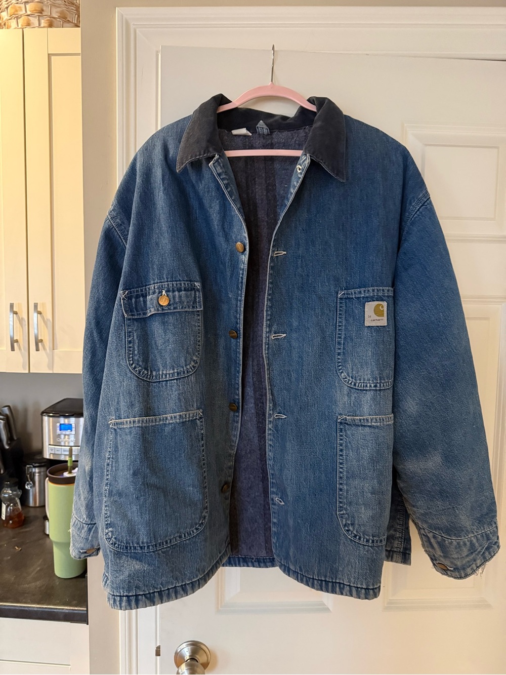 Super vintage Carhartt Denim blanket-lined Chore Coat